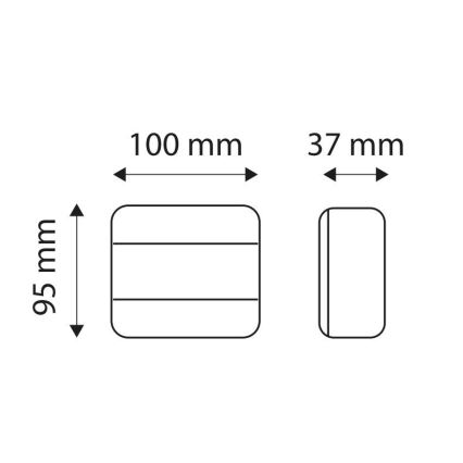 LED Helyzetjelző lámpa MAGNET LED/2,6W/12V IP67 piros/narancssárga