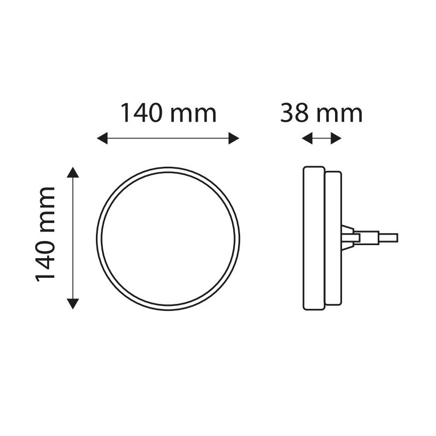 LED Helyzetjelző lámpa MULTI LED/2,5W/12-24V IP67 piros