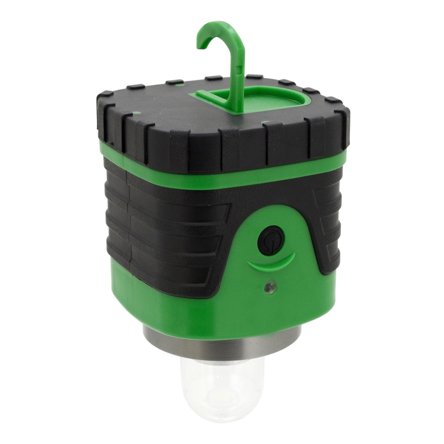 LED Hordozható lámpa LED/3xLR20 IP44 fekete/zöld