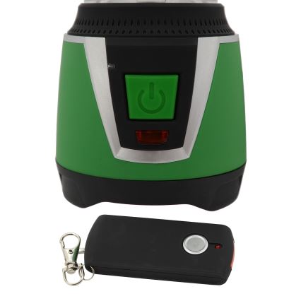 LED Hordozható lámpa LED/3xLR20 IP44 fekete/zöld + távirányító