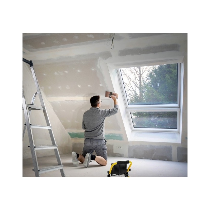 LED hordozható reflektor TIGRA LED/100W/4000K IP54 fekete/sárga