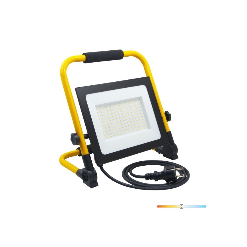 LED hordozható reflektor TIGRA LED/100W/4000K IP54 fekete/sárga