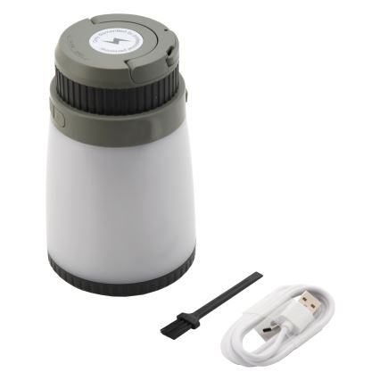 LED Hordozható újratölthető lámpa rovarcsapdával LED/2W/1800mAh/3xAAA IPX4 zöld