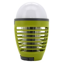 LED Hordozható újratölthető lámpa rovarcsapdával LED/2W/3,7V IPX4 zöld