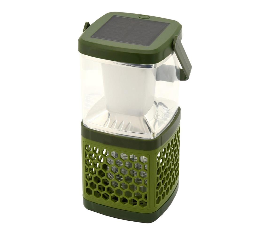 LED Hordozható újratölthető lámpa rovarcsapdával LED/3W/1800 mAh zöld 13181