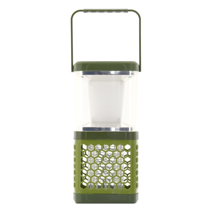 LED Hordozható újratölthető lámpa rovarcsapdával LED/3W/1800 mAh zöld