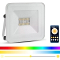 LED Intelligens dimmelhető RGB reflektor LED/20W/230V IP65 fehér
