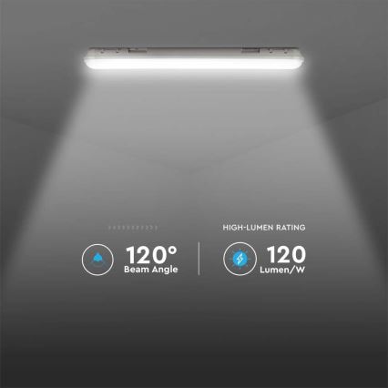 LED Ipari fénycsöves lámpa SAMSUNG CHIP LED/60W/230V 4000K 120cm IP65