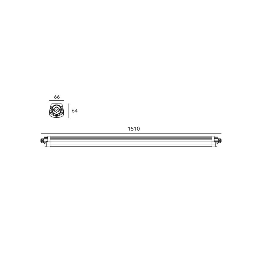 LED ipari fénycsöves lámpatest LUMEXO LED/50W/230V 4000K IP65 151 cm