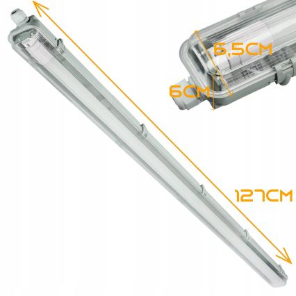 LED ipari fénycsöves lámpatest T8 1xG13/20W/230V 4000K 120 cm IP65 fehér