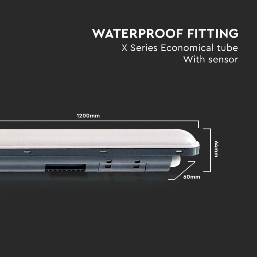 LED ipari fénycsöves világítás érzékelővel X-SERIES LED/36W/230V 4000K 120 cm IP65