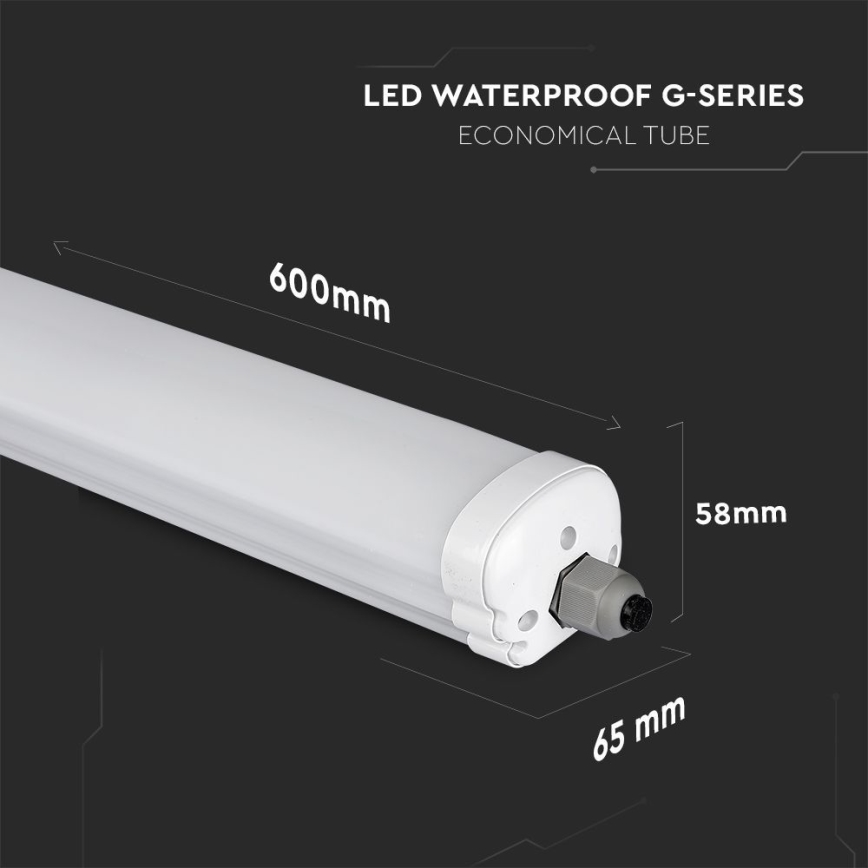 LED ipari fénycsöves világítás G-SERIES LED/18W/230V 4000K IP65 60 cm