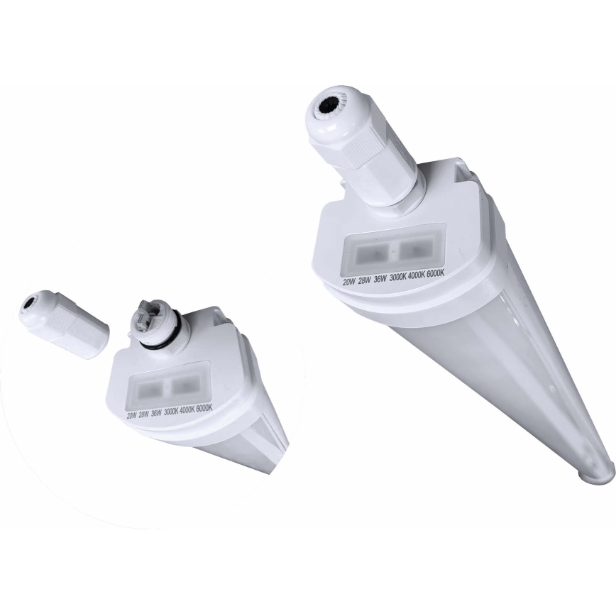 LED Dimmelhető ipari fluoreszkáló lámpa VOLITER LED/20/28/36W/230V 3000/4000/6000K 120 cm IP65 fehér