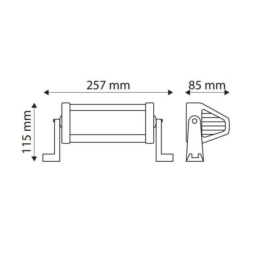 LED Ipari lámpa EPISTAR LED/36W/10-30V IP67 6000K