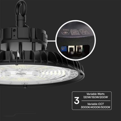 LED Ipari világítás High Bay LED/200W/230V 3000K/4000K/6000K IP65