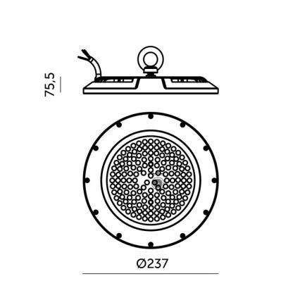 LED Ipari műszaki lámpa GRAZA HIGHBAY LED/100W/230V 4000K IP65