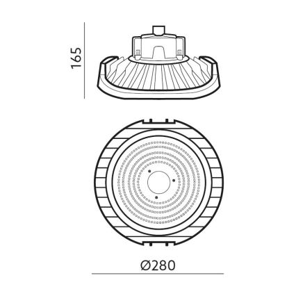 LED Dimmelhető technical heavy-duty lámpa NINA HIGHBAY LED/110W/230V 4000K IP65