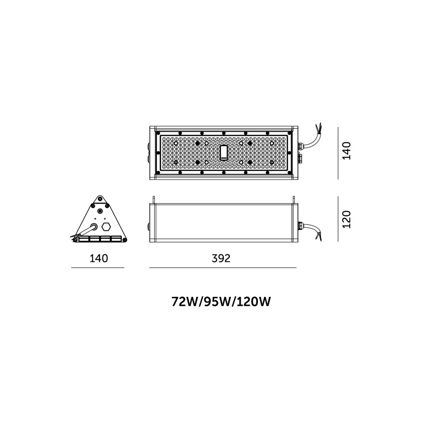 LED dimmelhető ipari, műszaki lámpatest NICO HIGHBAY LED/72/95/120W/230V 3000/4000/6000K IP65