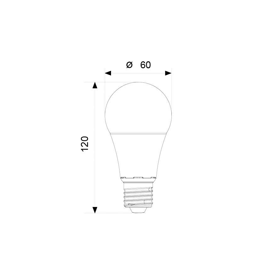 LED Izzó A60 E27/12W/230V 3000K