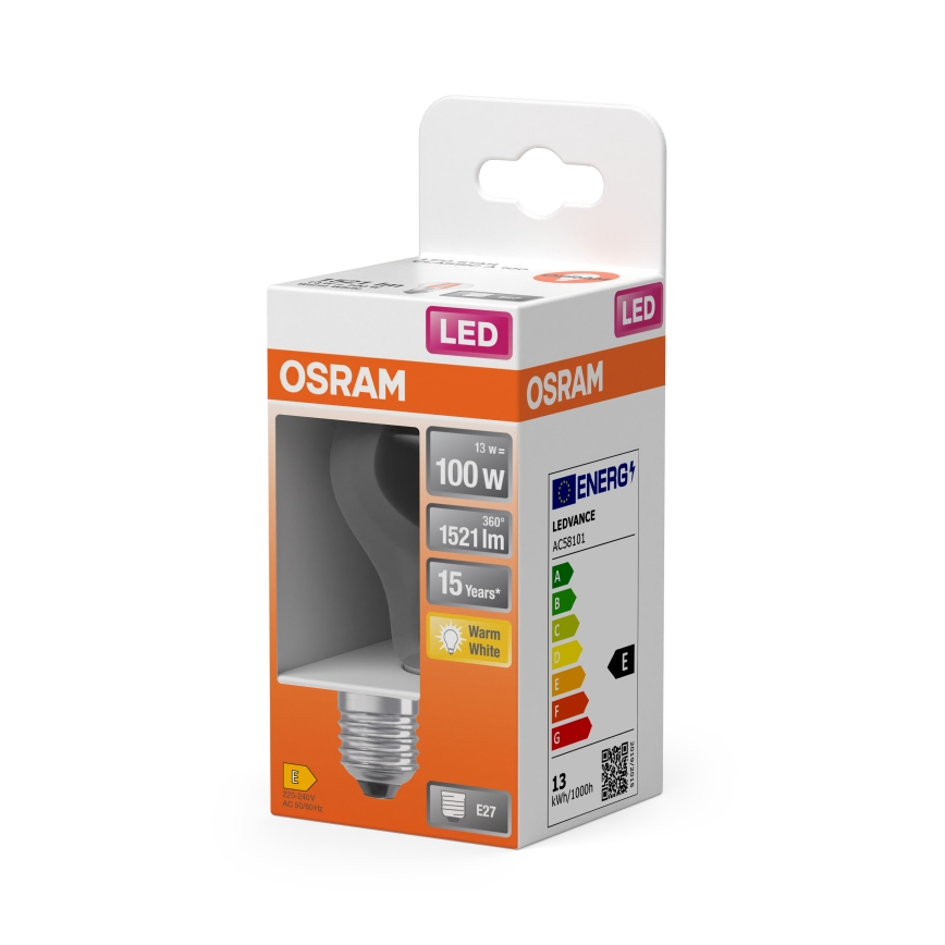LED izzó A60 E27/13W/230V 3000K - Osram