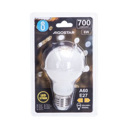 LED izzó A60 E27/6W/230V 330° 2700K - Aigostar