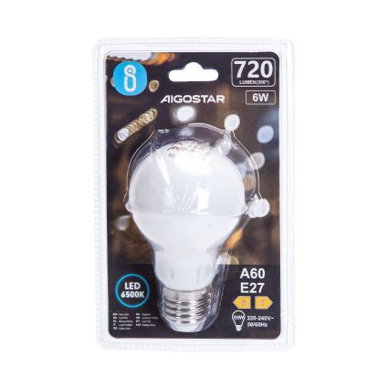 LED izzó A60 E27/6W/230V 6500K 330° - Aigostar