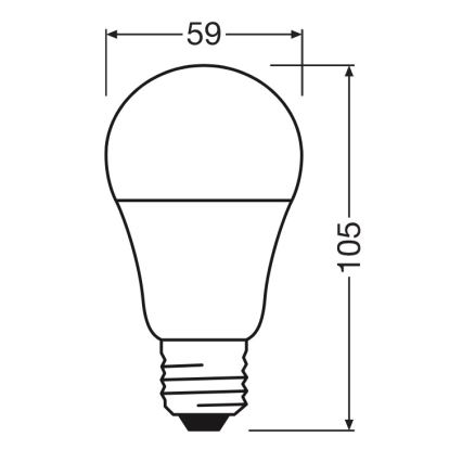 LED izzó A60 E27/8W/230V 6500K - Osram