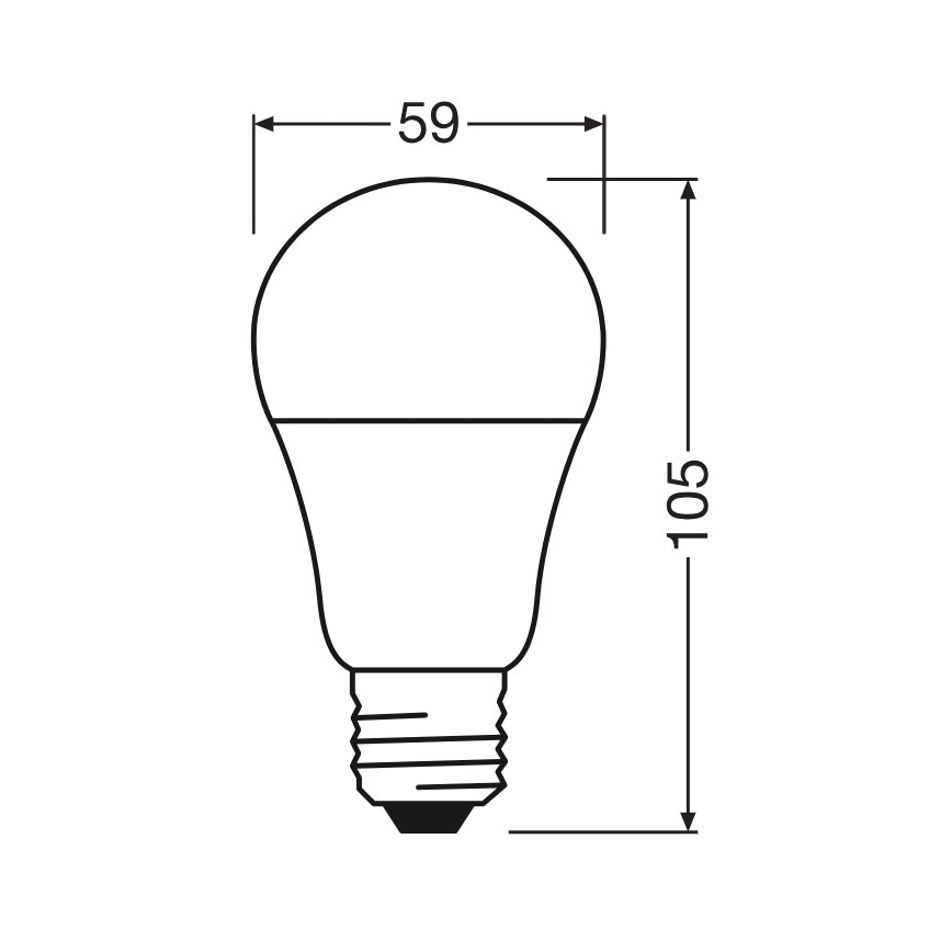 LED izzó A60 E27/8W/230V 6500K - Osram