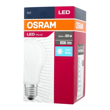 LED Izzó A60 E27/9,5W/230V 4000K - Osram