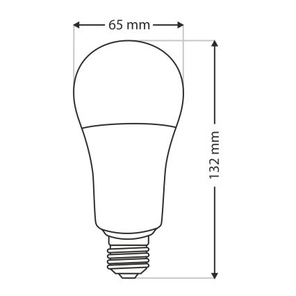 LED Izzó A65 E27/18W/230V 4200K