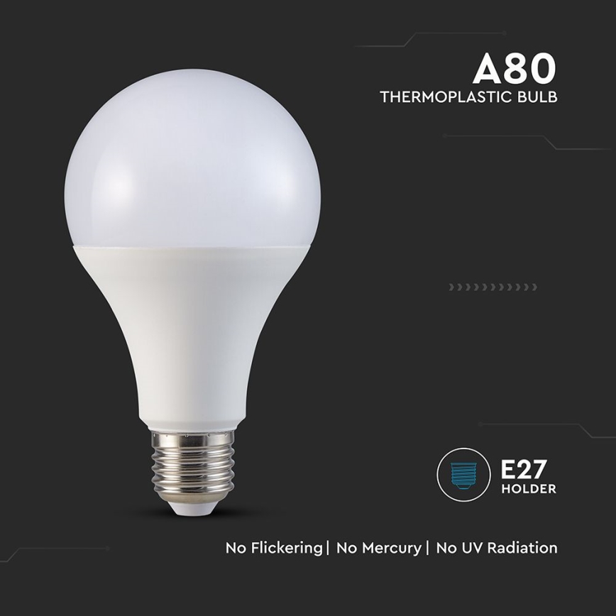 LED Izzó A80 E27/20W/230V 6500K
