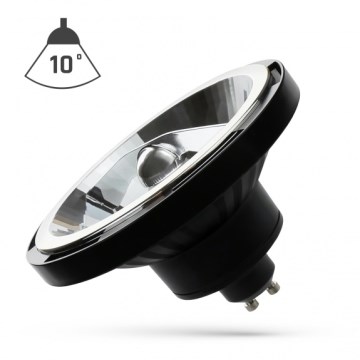 LED Izzó AR111 GU10/15W/230V 4000K fekete 10°