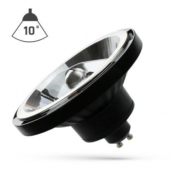 LED Izzó AR111 GU10/15W/230V 4000K fekete 10°
