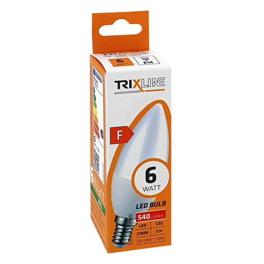 LED Izzó C35 E14/6W/230V 2700K