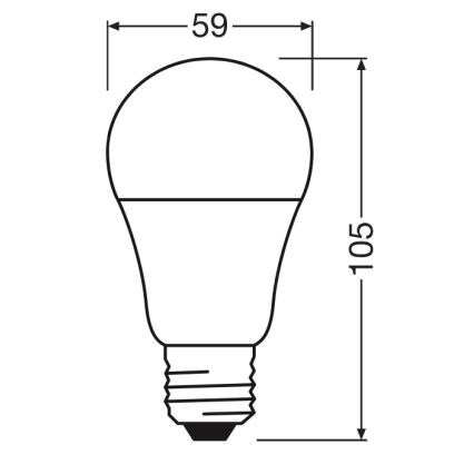 LED izzó CLASSIC A60 E27/8W/230V 4000K - Ledvance