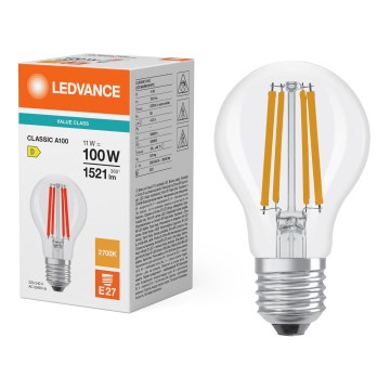 LED izzó CLASSIC FILAMENT A60 E27/11W/230V 2700K - Ledvance