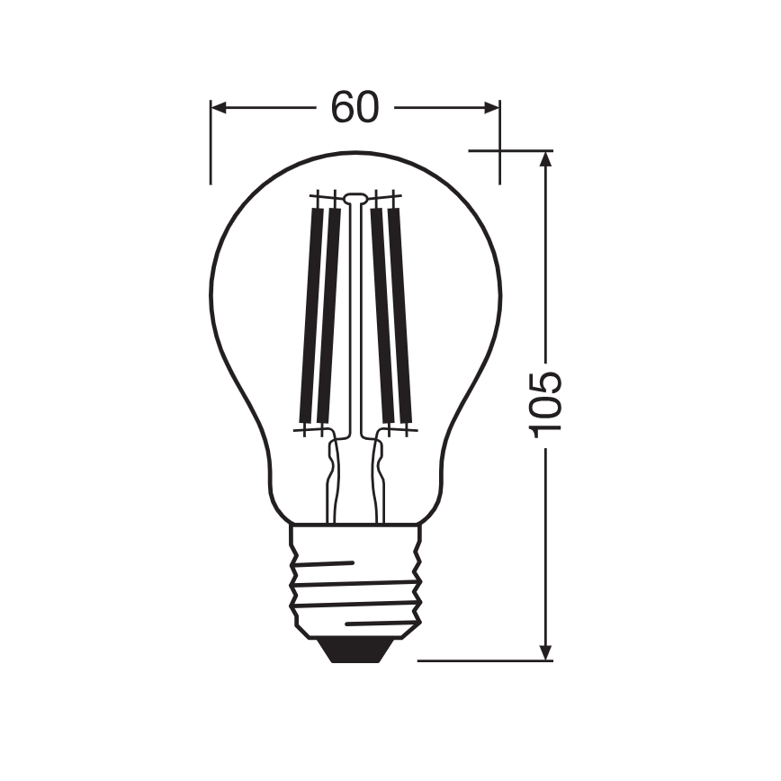 LED izzó CLASSIC FILAMENT A60 E27/11W/230V 2700K - Ledvance