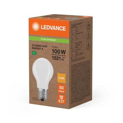 LED izzó CLASSIC FILAMENT A60 E27/7,2W/230V 2700K - Ledvance