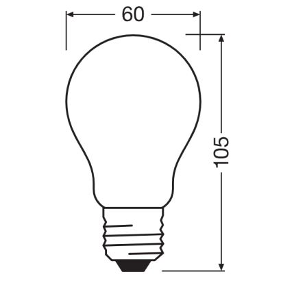 LED izzó CLASSIC FILAMENT A60 E27/7,2W/230V 2700K - Ledvance