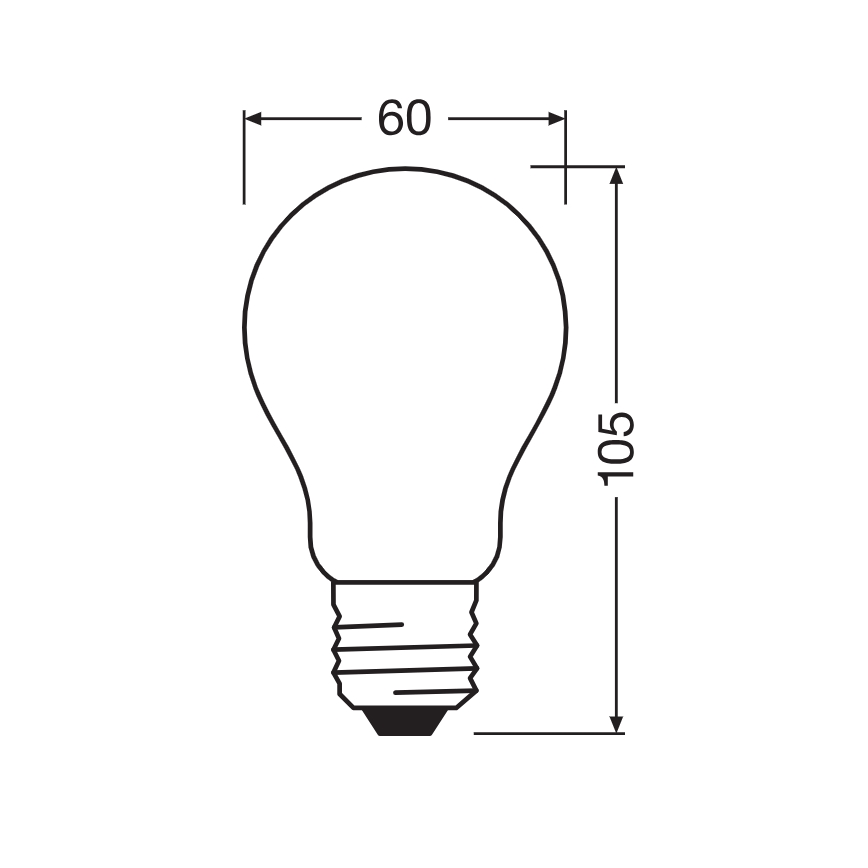 LED izzó CLASSIC FILAMENT A60 E27/7,2W/230V 2700K - Ledvance