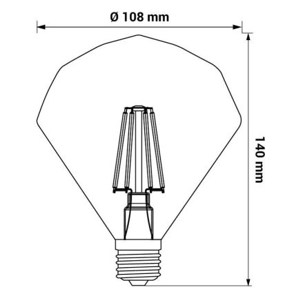 LED Izzó CRYSTAL E27/4W/230V 2200K