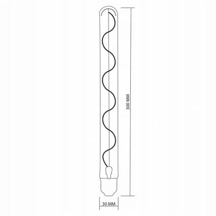 LED Izzó DECO VINTAGE FILAMENT T30 E27/4,5W/230V 2200K