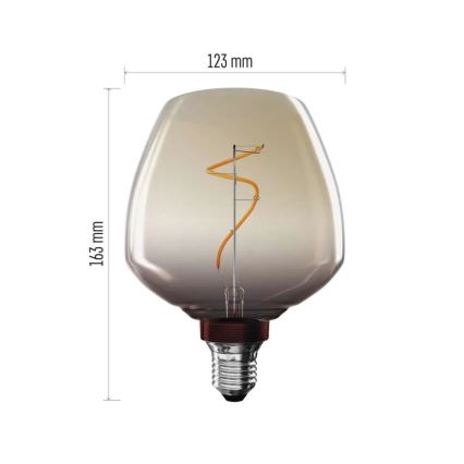 LED izzó DECO VINTAGE S123 E27/4W/230V 1800K