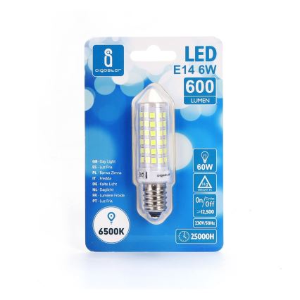 LED Izzó E14/6W/230V 6500K - Aigostar