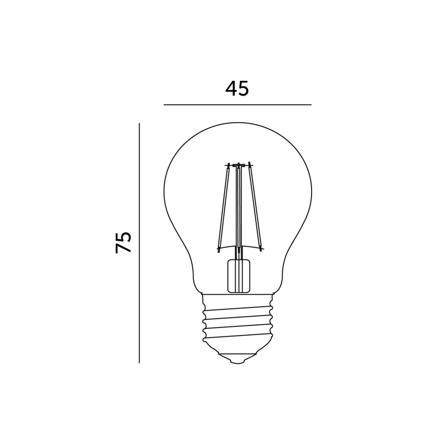 LED izzó E27/1,3W/230V 2700K