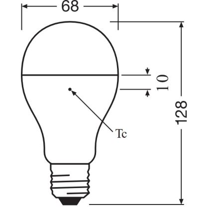 LED izzó E27, 19 W, 230 V, 6500 K - Osram