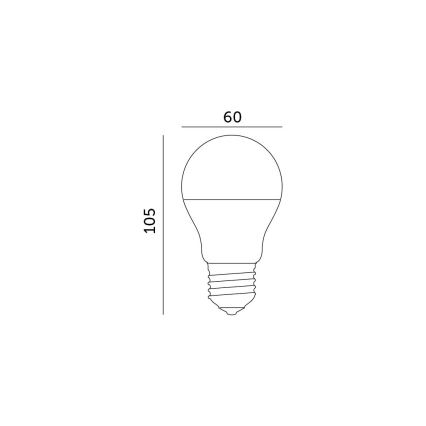 LED Izzó E27/8,5W/230V 4000K