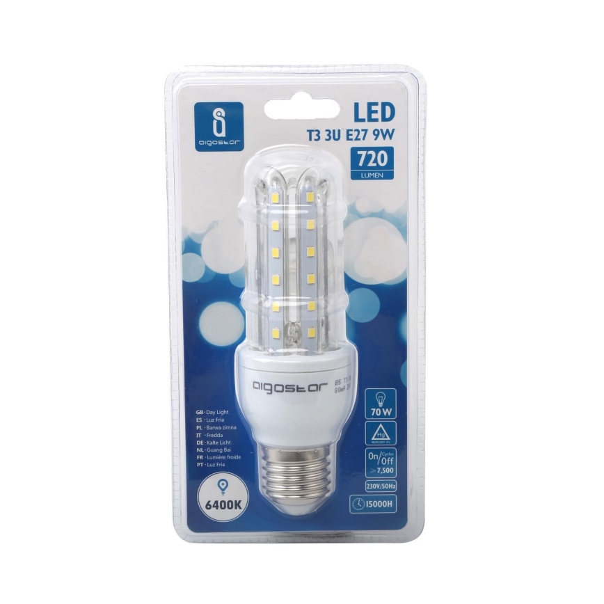 LED Izzó E27/9W/230V 6500K - Aigostar