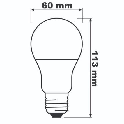 LED Izzó ECO E27/8,5W/230V 2700K 806lm