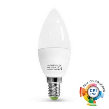 LED izzó ECOLINE C37 E14/7W/230V 3000K CRI 92 - Brilagi